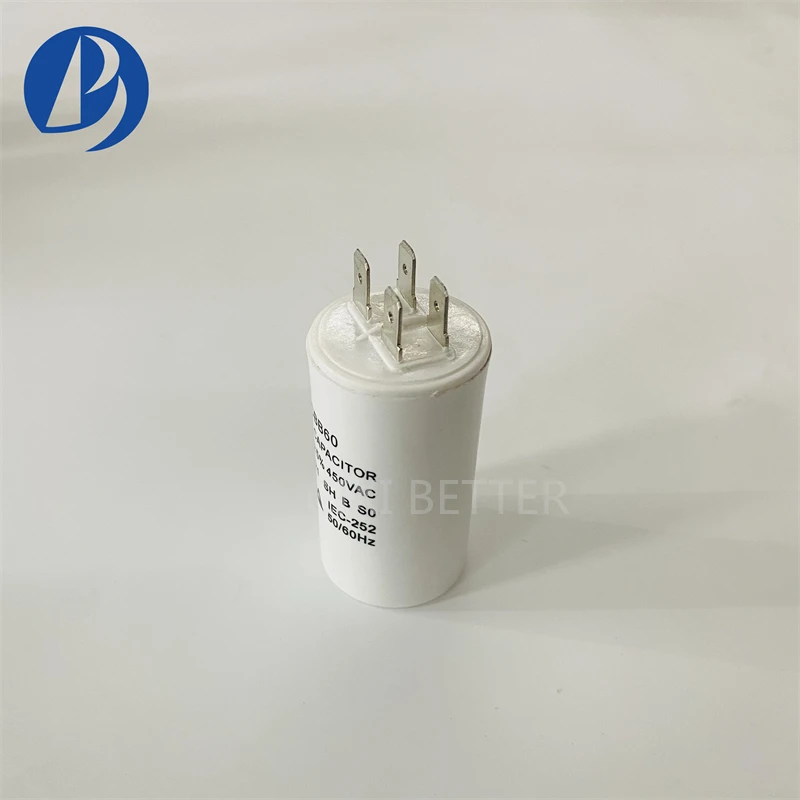 Hot Sale Air Conditioner Motor Run Capacitor With 4 Pins CBB60 450V
