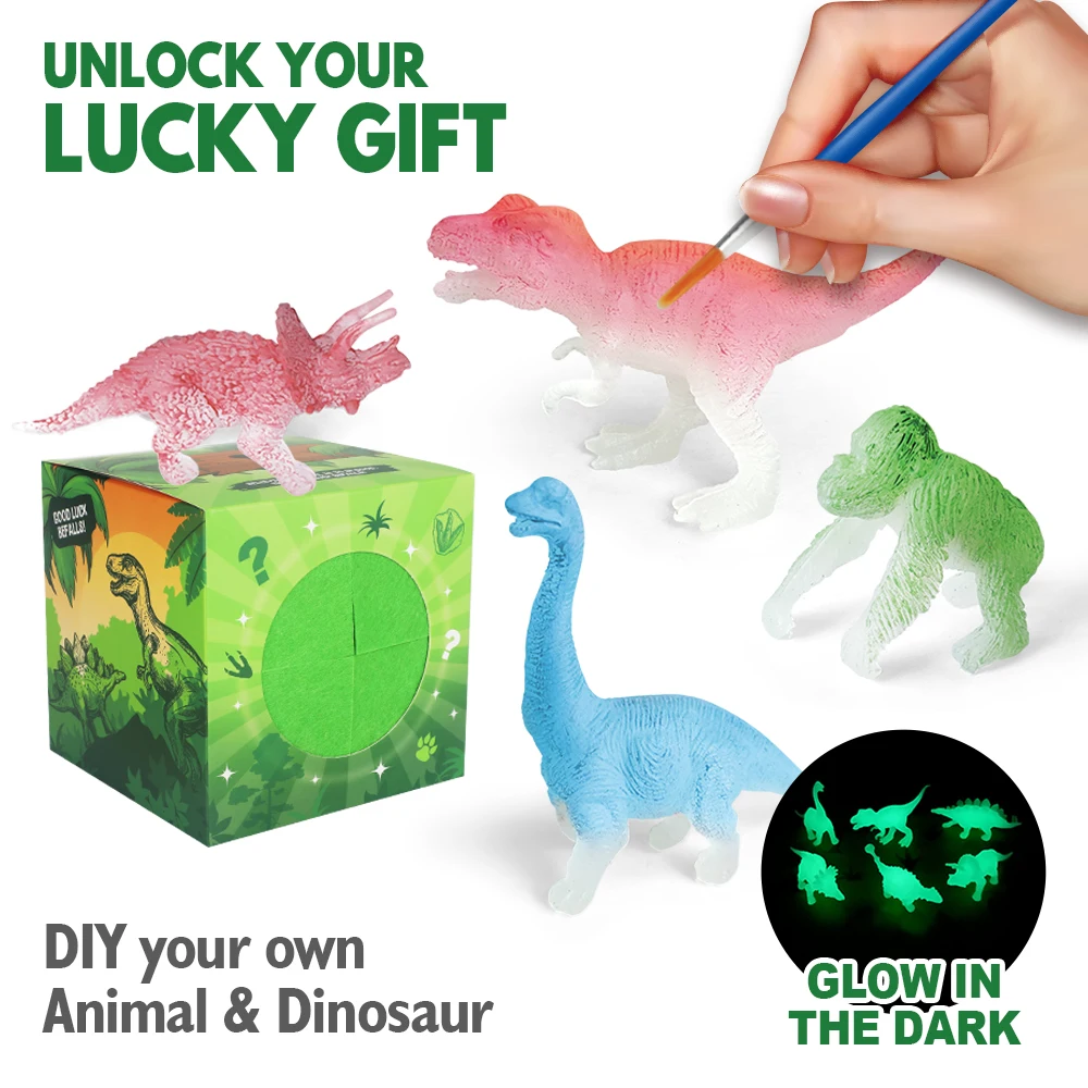 2024 Hot Selling Product Popular Products  Art Kit Dinosaur Blind Box Toy Diy Painting For Boys Gift