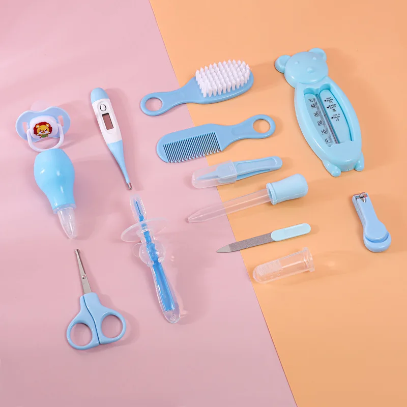 Babi Accessory Thermometer Toothbrush Comb Grooming Kit 13pcs Set Hot Selling Newborn Baby Birth Gift Nail Care