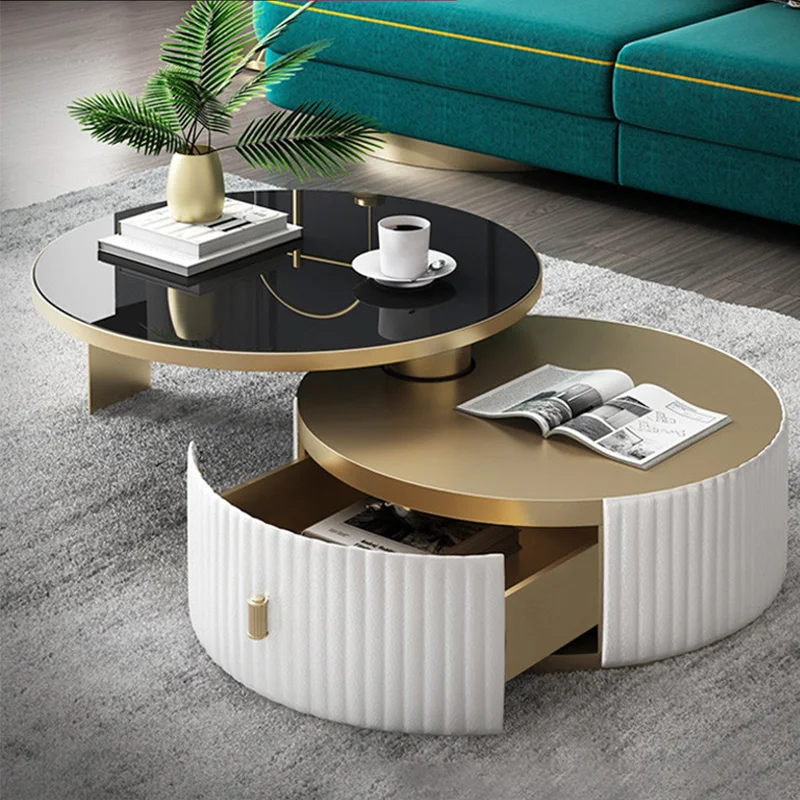Современный минималистичный круглый журнальный столик для дома, гостиной, роскошного размера