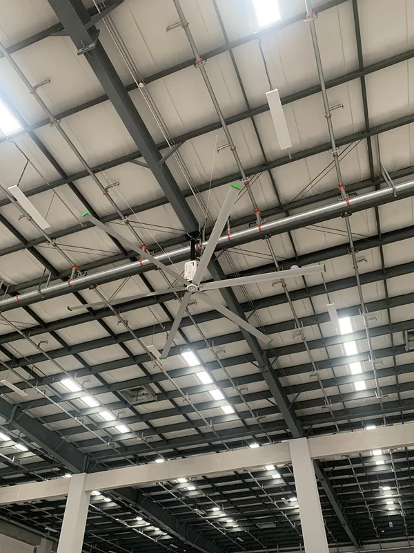  Промышленный бесщеточный потолочный вентилятор HVLS диаметром 24 фута энергосберегающий