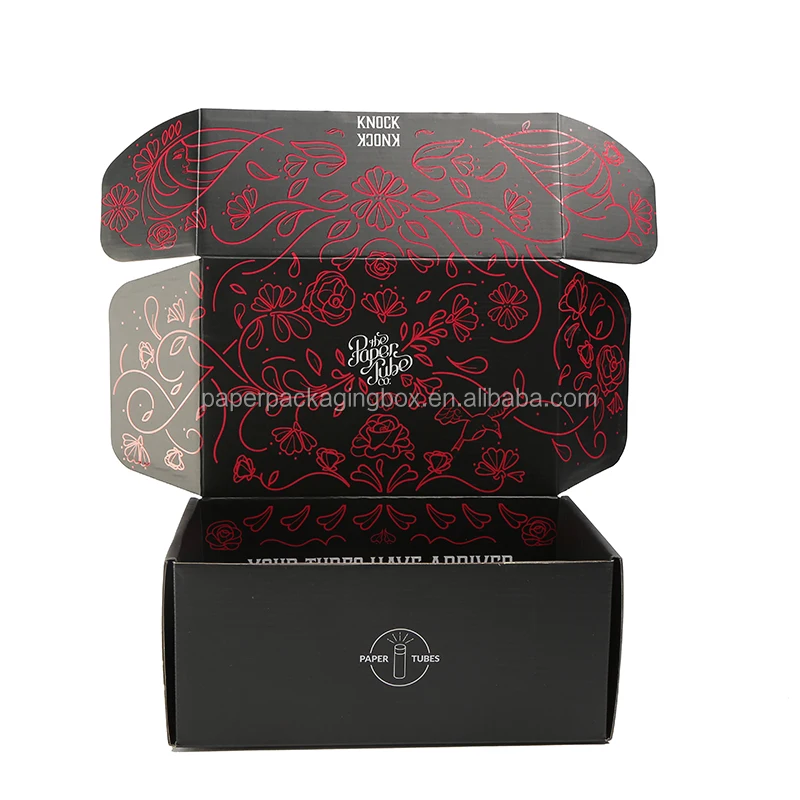 Small Full colors Design Printed LOGO Matt Cardboard Hat Carton Luxury Custom Corrugated Shipping Box for Suits