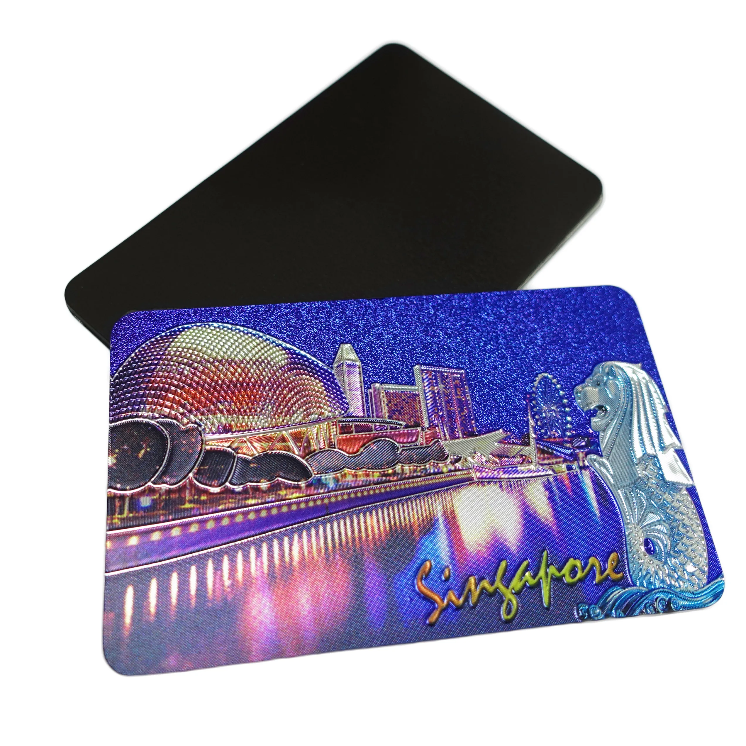 High Quality Personalized Custom Landscape Paper Foil Souvenir Foil Fridge Magnets Customized Gift Magnet Souvenir