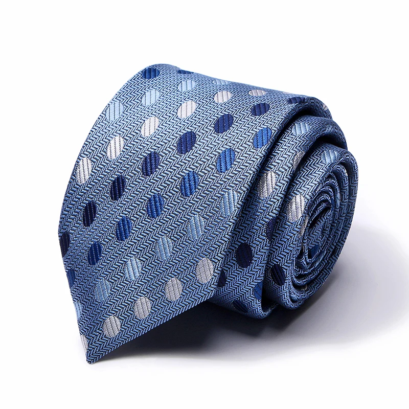 Men`s Classic Tie 100% Silk 7.5cm Male Tie Set Ties+ Hanky +Cufflinks