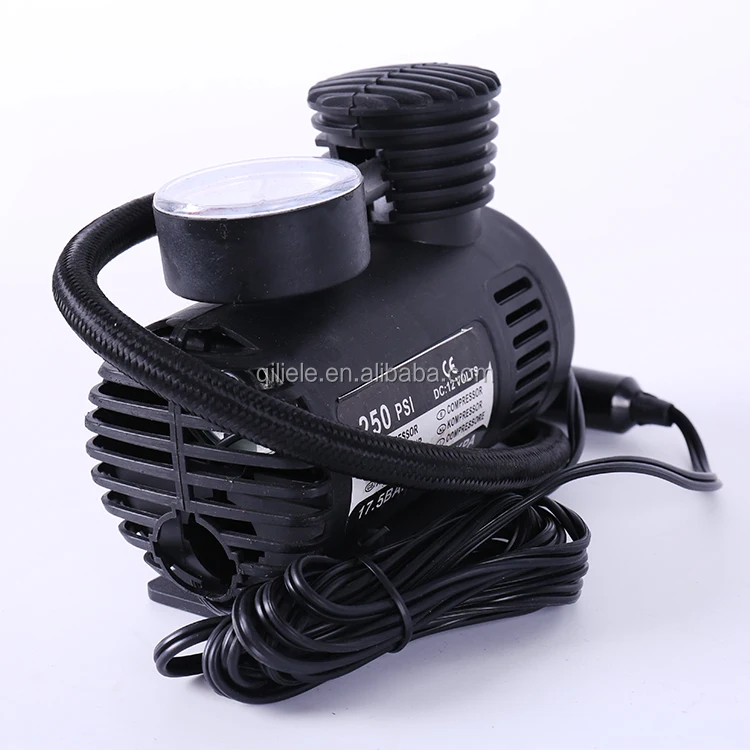 Воздушный компрессор, автомобильный насос для шин, сверхмощный насос, насос для шин, надувной насос, легкий портативный, 12 В Макс, мотоцикл, черный