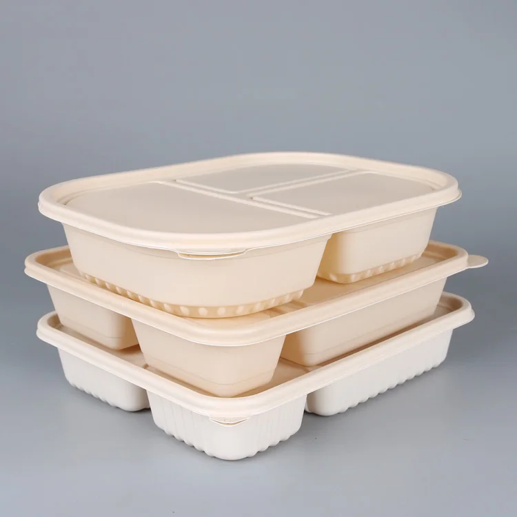 Food Containers Disposable Biodegradable Box Packaging Biodegradable Packaging Food Tray Corn Starch Lunch Box