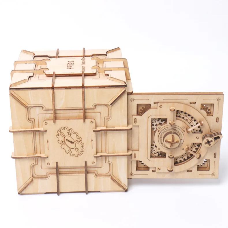3d Wooden Puzzle Model Password Box Diy Handmade Mechanical For Children Adult Lock Box Kit Mechanical Game