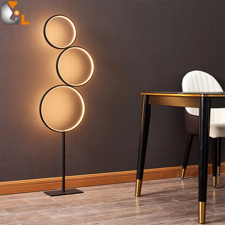 Nordic floor lamp simple creative modern led round decorative standing floor lamp for living room
