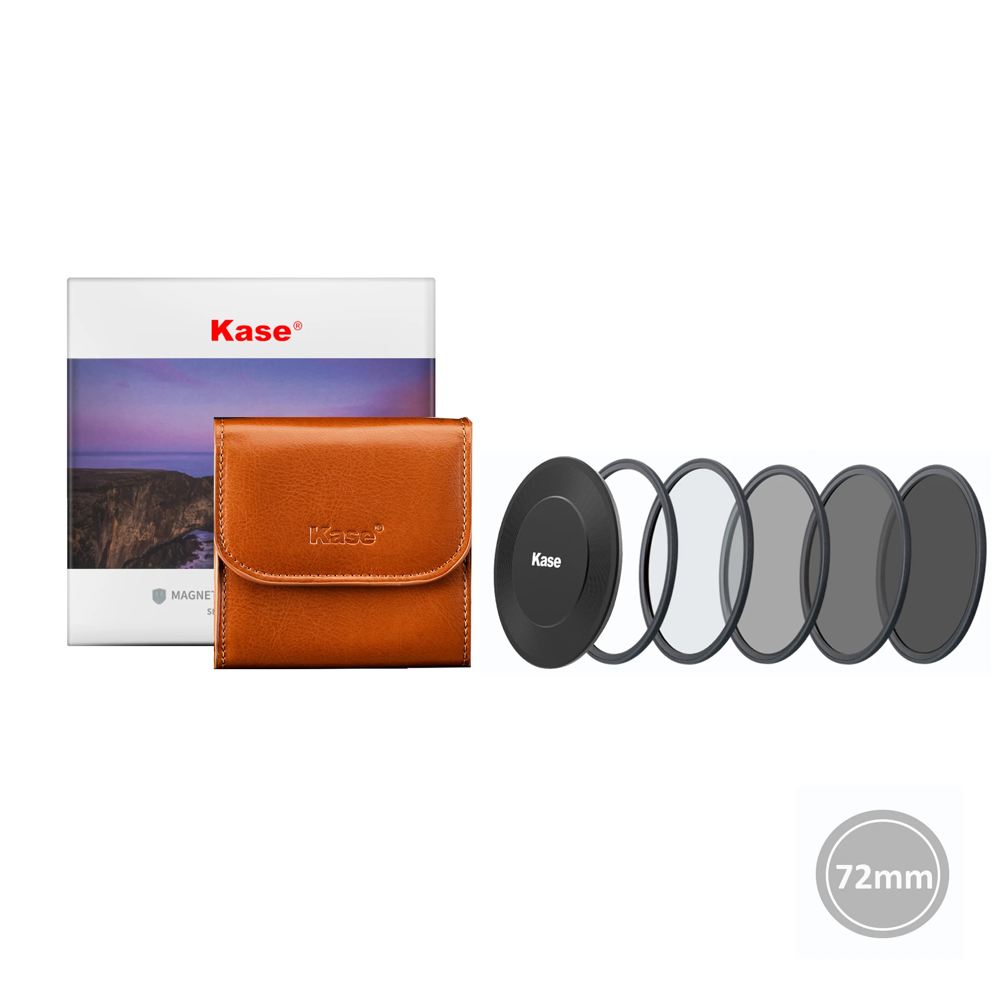 Kase Wolverine Magnetic Professional ND Kit 72mm (CPL/ND8/ND64/ND1000/adapter ring/filter bag/front lens cap)