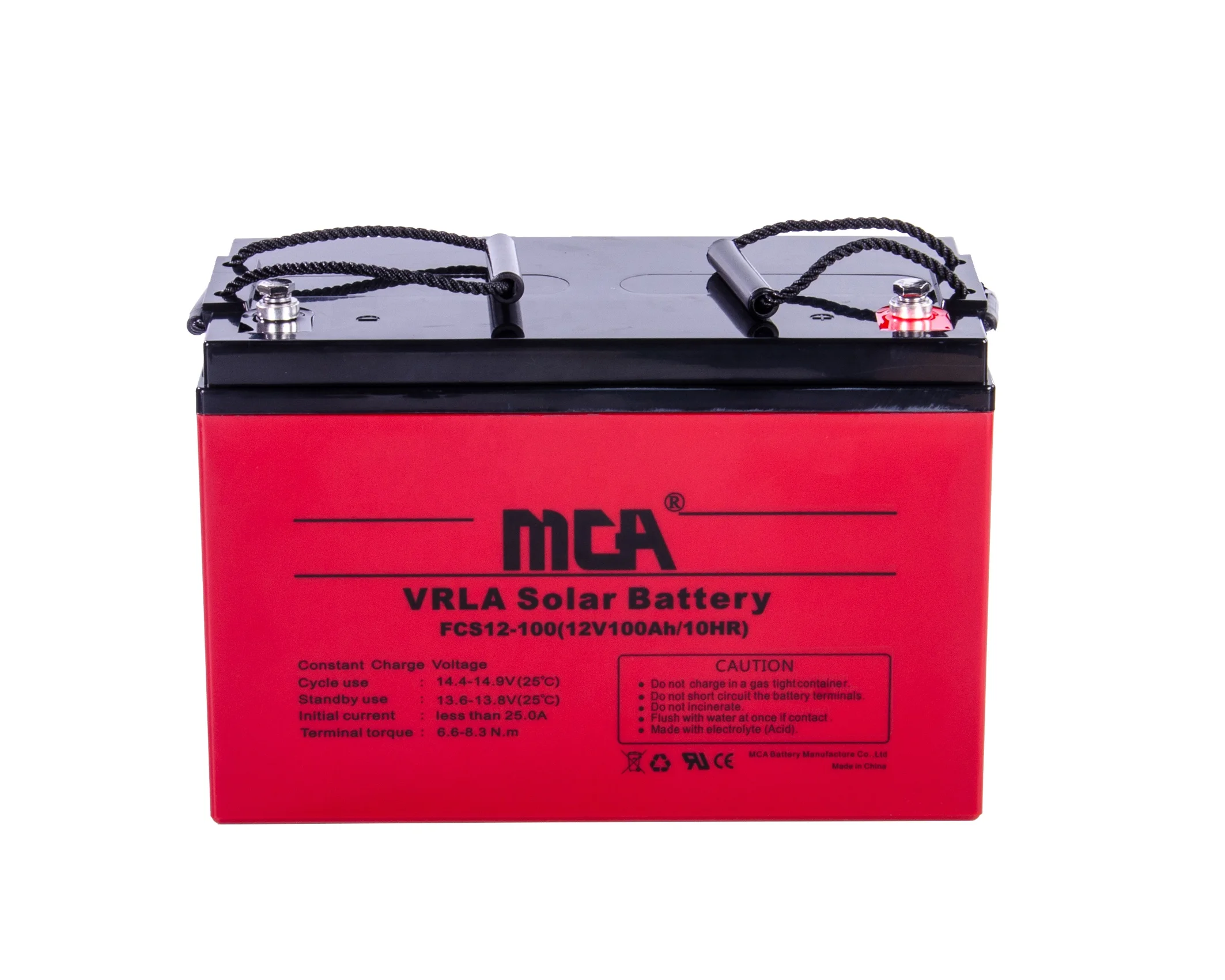 MCA factory dry storage rocket 12v 200ah solar battery