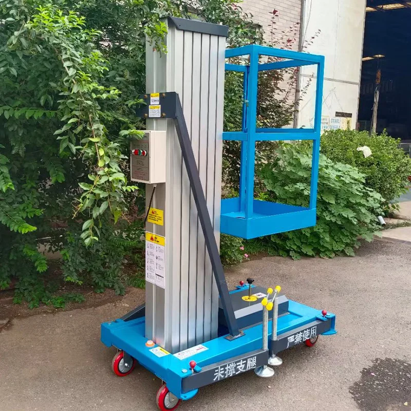 4 м 6 8 10 12 14 мачтовая алюминиевая передвижная гидравлическая электрическая Одноместный подъемник Двухместный лестничный для наружной работы