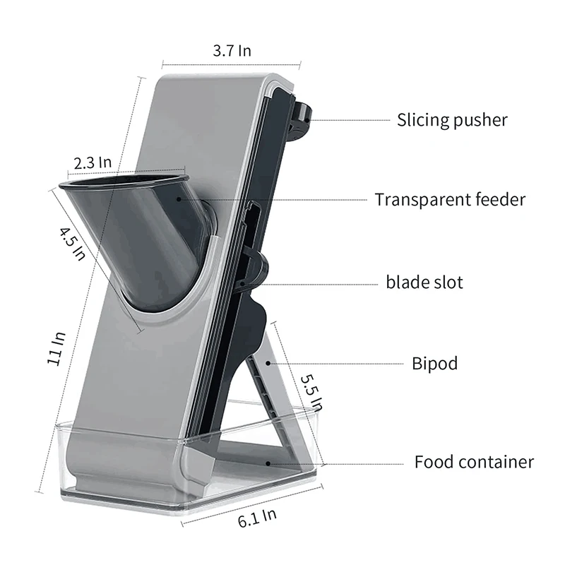 Multi-functional Adjustable Thickness Manual Mandoline Slicer Kitchen Meat Vegetable Chopper Cutter Grater