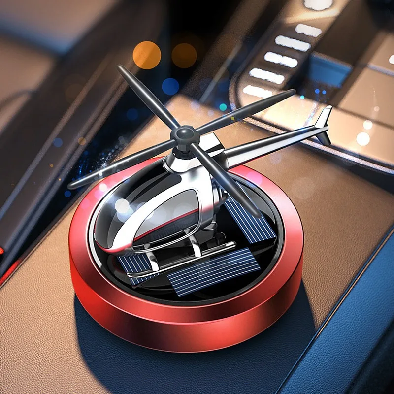 Rotating Car Aluminum Alloy Ornaments Plane Aircraft Fresheners Car Solar Power Airplane Aromatherapy Diffuser