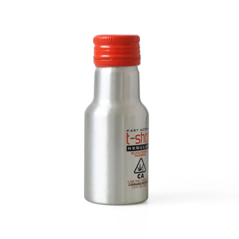 
BPA free 50ml mini aluminum energy shot bottle food grade metal juice drink bottle with CR cap 