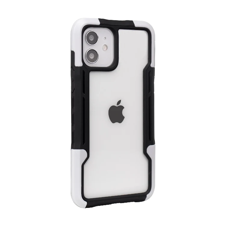  Ударопрочный кристально прозрачный акриловый чехол 3 в 1 для iPhone 12 Pro Max красочная рамка Аксессуары мобильных телефонов задняя крышка