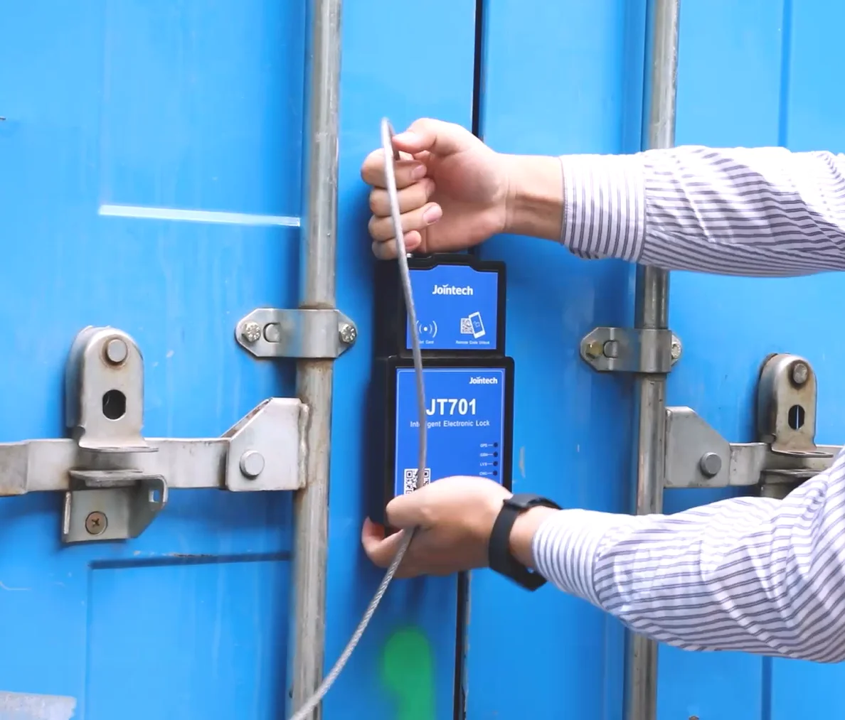 Jointech Jt709A Gps E-Seal Track Container Auto Tracker Lock Gps Device Seal Gps Padlock Cargo Transportation Monitoring