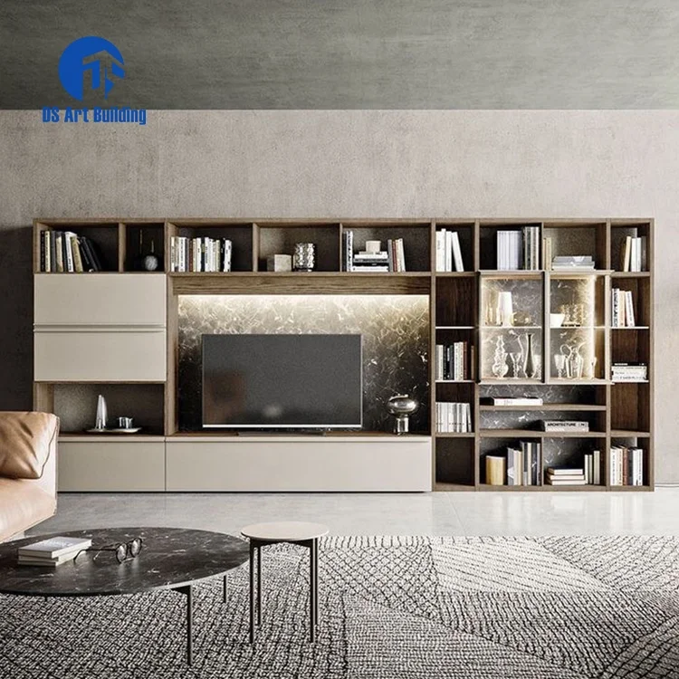 DS Modern Fashion Wooden Luxury Modern Design TV Stand TV Unit Wall Mounted Living Room TV Cabinet