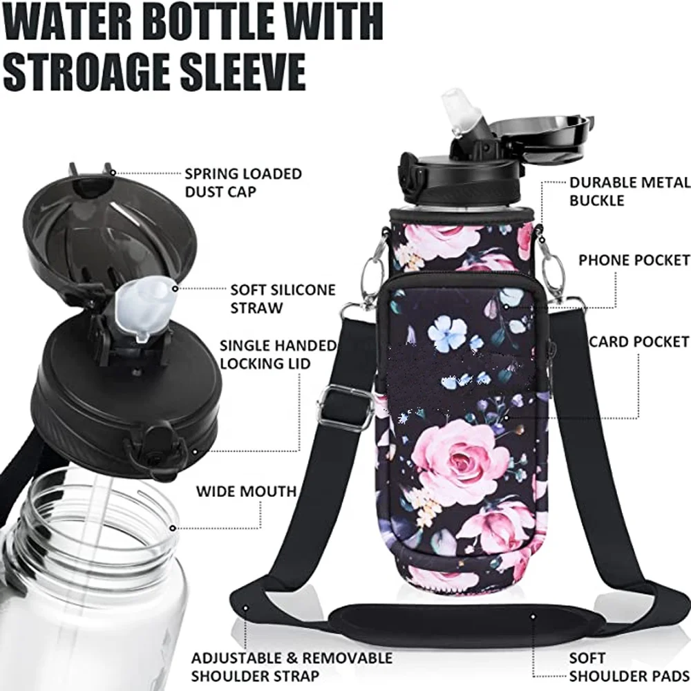 Подходит для 32 унций/40 унций неопрена с плечевым ремнем сумка карманная ручка переноски бутылки водой держатель