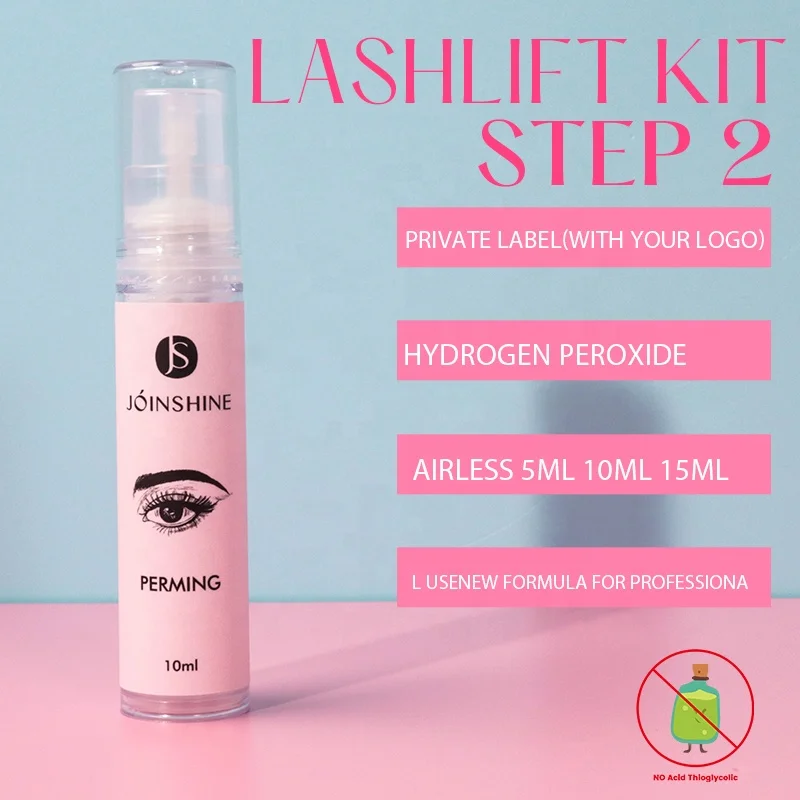 Private Label Cysteamine Hcl No Thioglycolic Acid Safe Formula Lash And Brow Lift Kit 5-8min Long Lasting Eyelash Perm Kit