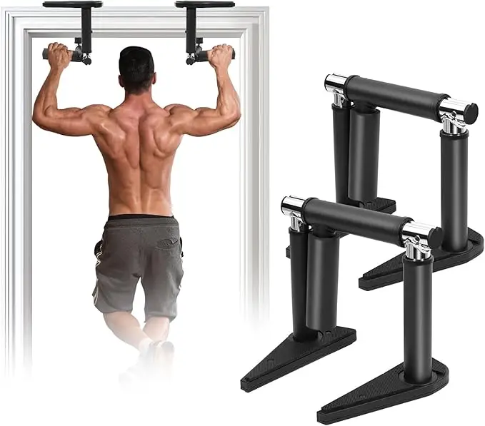 Wellshow Pull Up Bar for Doorway Portable Strength Training Pull Up Bar Handles Multi functional Home Gym Fitness Equipment