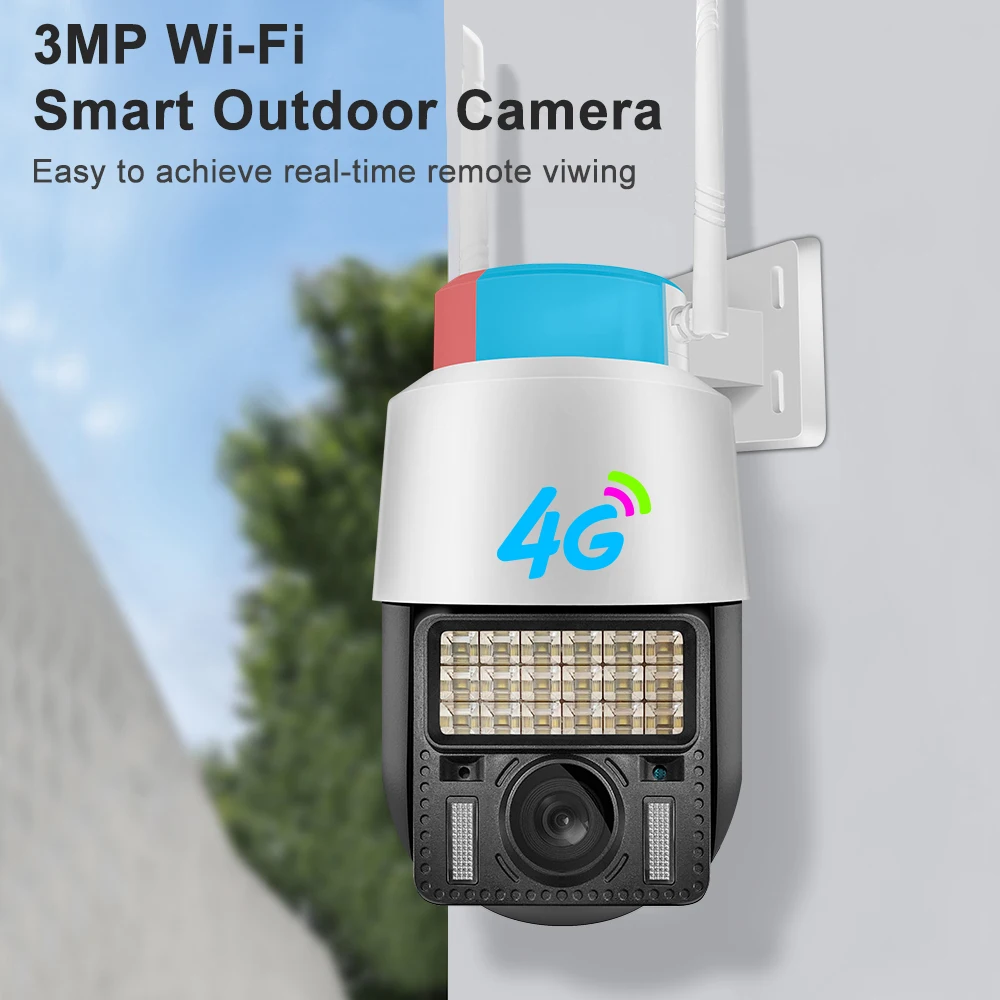 LED Colorful Images Night Vision V380 Alarm System Cctv Security Cameras Wifi Outdoor Ptz Trail Camera 4g