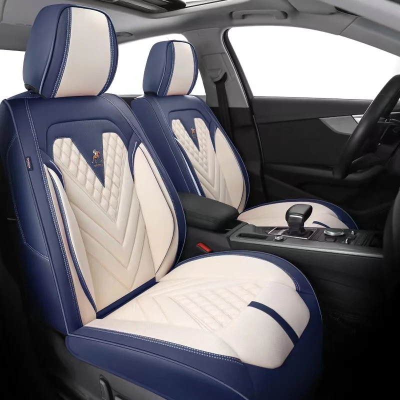 Universal 360 all-inclusive seamless PU PVC knitted wellness car seat covers