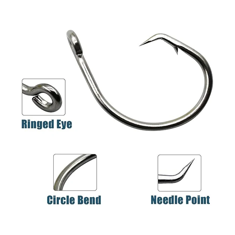 Fishing Hook 16/0 in-line Circle Hooks Shark Swordfish Tuna Hook