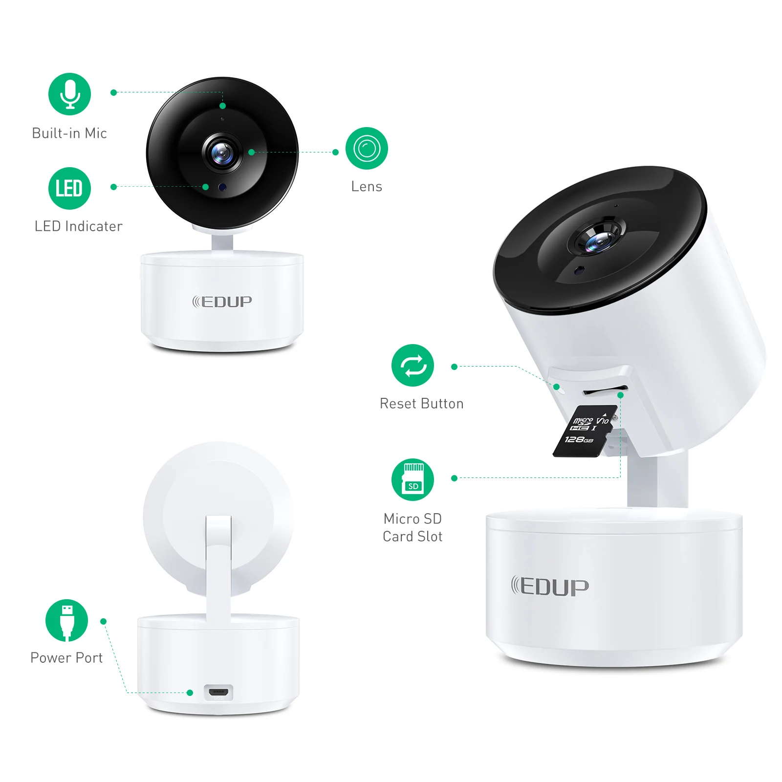 2MP Pixels 1080P Full HD Remote APP Control CCTV Wifi Network camera With Human Detection Function