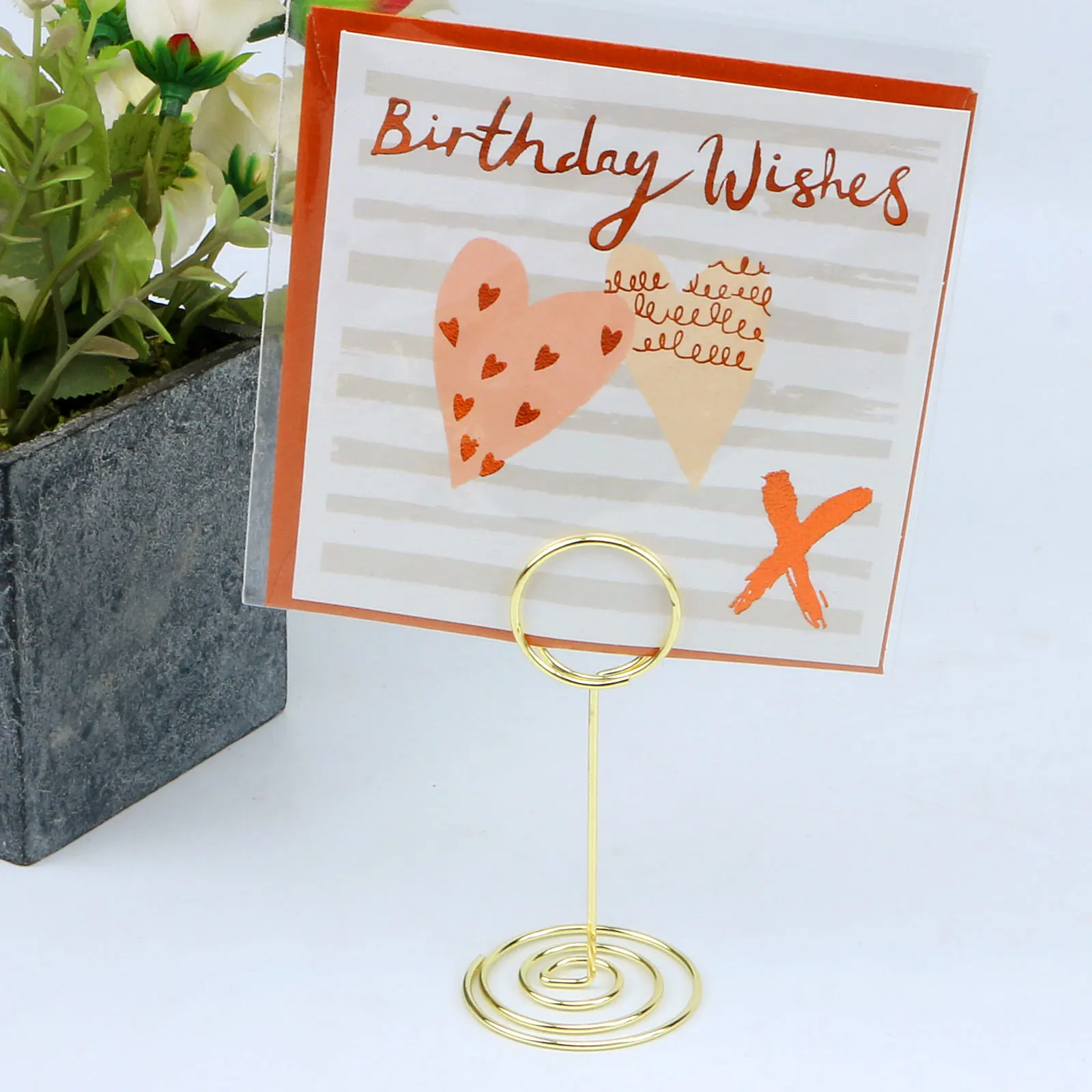 YS2002 держатель для карт с именем, фото, меню, зажимами для записей, круглые держатели для карт для свадьбы, ресторана, металлические держатели для номеров