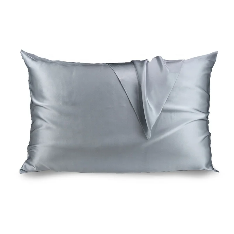 Natural 100% Mulberry Silk Pillowcase for Hair and Skin with Hidden Zipper Both Sided Silk Pillow Cover 16/19/22momme