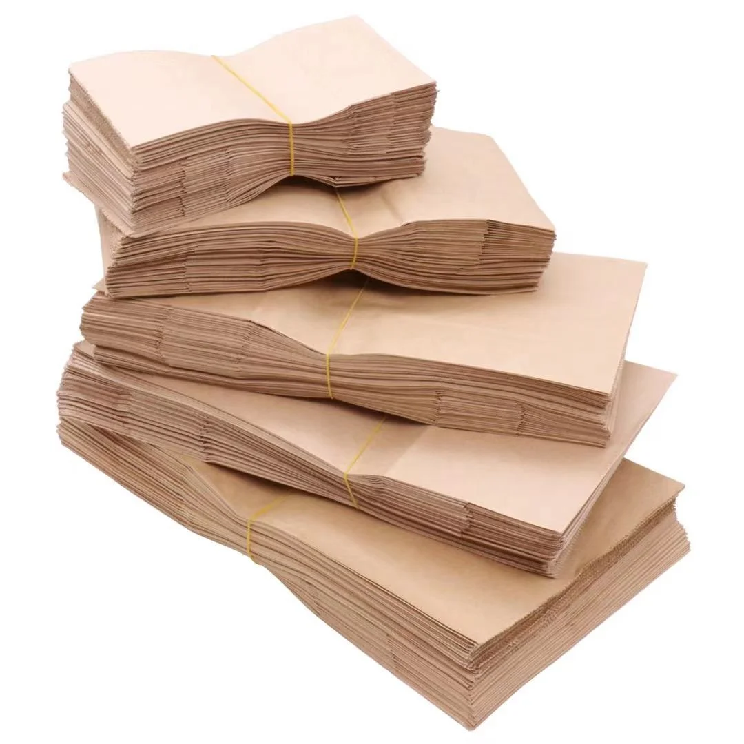Wholesale Paper Bags with Your Own Logo Brown Food Grade Creative Shopping Bag Thickened Packing Paper Bag for Bakery Takeaway