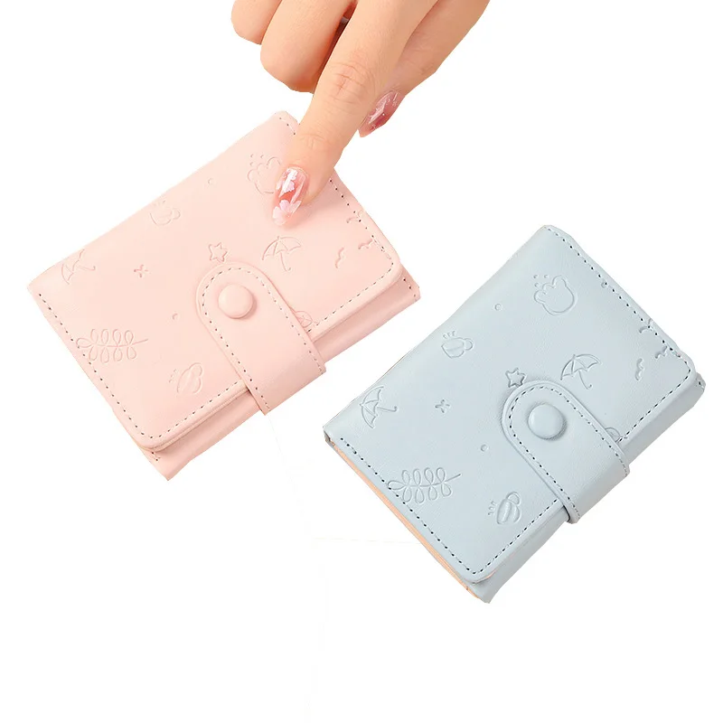 Korean Girl PU Leather Cheap Wallet Student Lovely Elegant Ladies Short Wallets