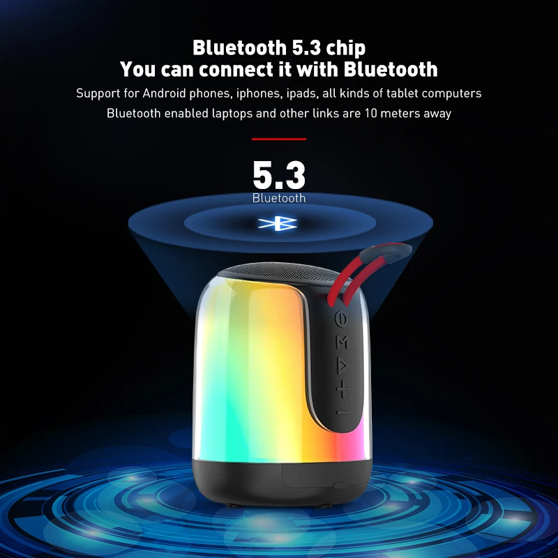 Waterproof Mini Portable Outdoor HD Sound Bass Bluetooth Speaker Home Dual Pairing Wireless Speakers
