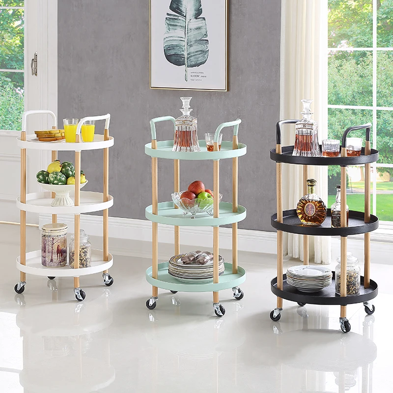 Modern simple design 2-tier 3-tier storage rack utility home kitchen white storage hand trolley bathroom storage rack