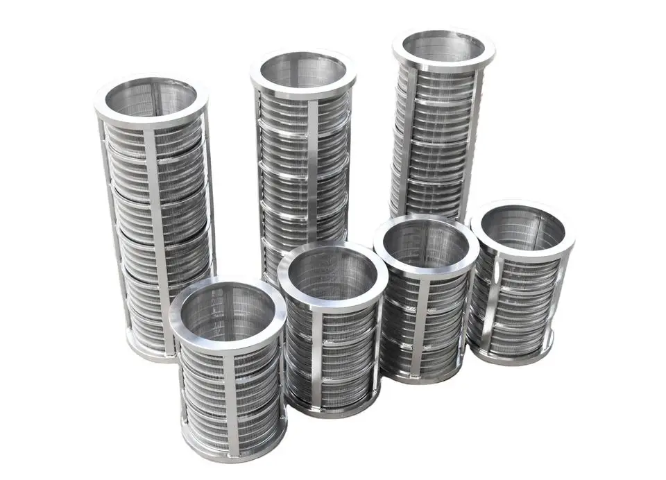 0.9 mm 1 mm slot gap SS304 316L drum filter Rotary screening machine wedge V-shaped screen Dewatering Vibrating Screen