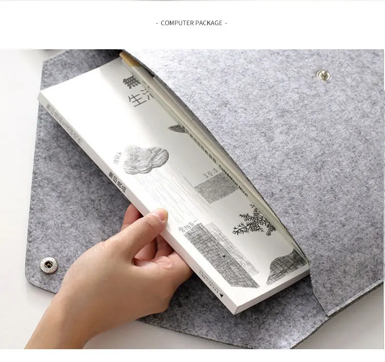 Wholesale durable felt simplicity folder felt document bag for business