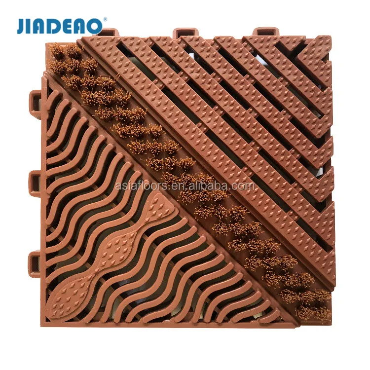 16mm Wholesale Modular Tile Heel Safe Entrance Matting Wd Modern Machine Made Power Clean Finished Carpet Tpe Hallway