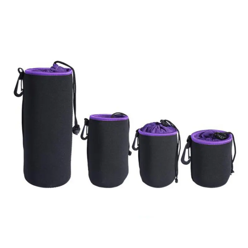 Universal Waterproof Neoprene Camera lens bag Outdoor Photography Camera lens drawstring pouch
