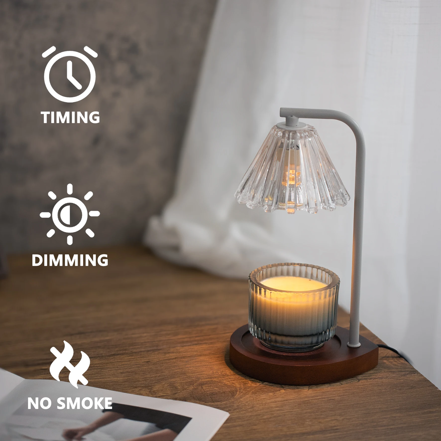 Diamond Cheap Style smokeless Table lamp Fragrance Scented Candle Warmer Lamp Electric X-mas Gife for Women and Mom warm decor