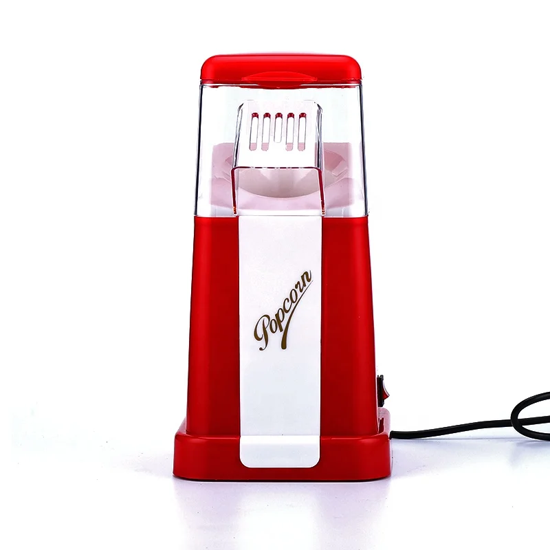 220v Electric Automatic Portable Home Retro Mini Hot Air Popcorn Maker Machine