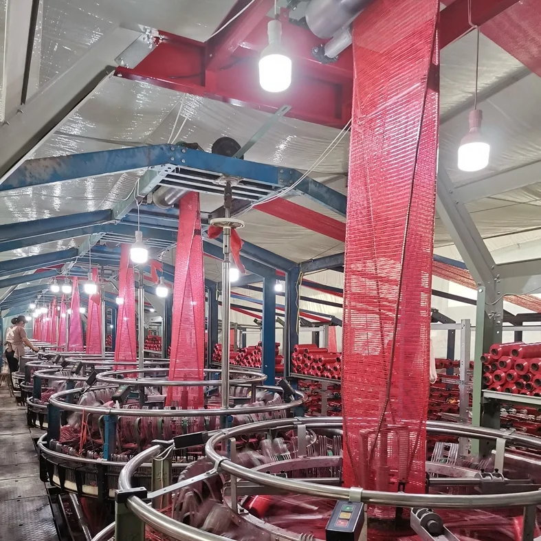 PE Onion Potato Packing Raschel Mesh Net Bag For Vegetables Fruits