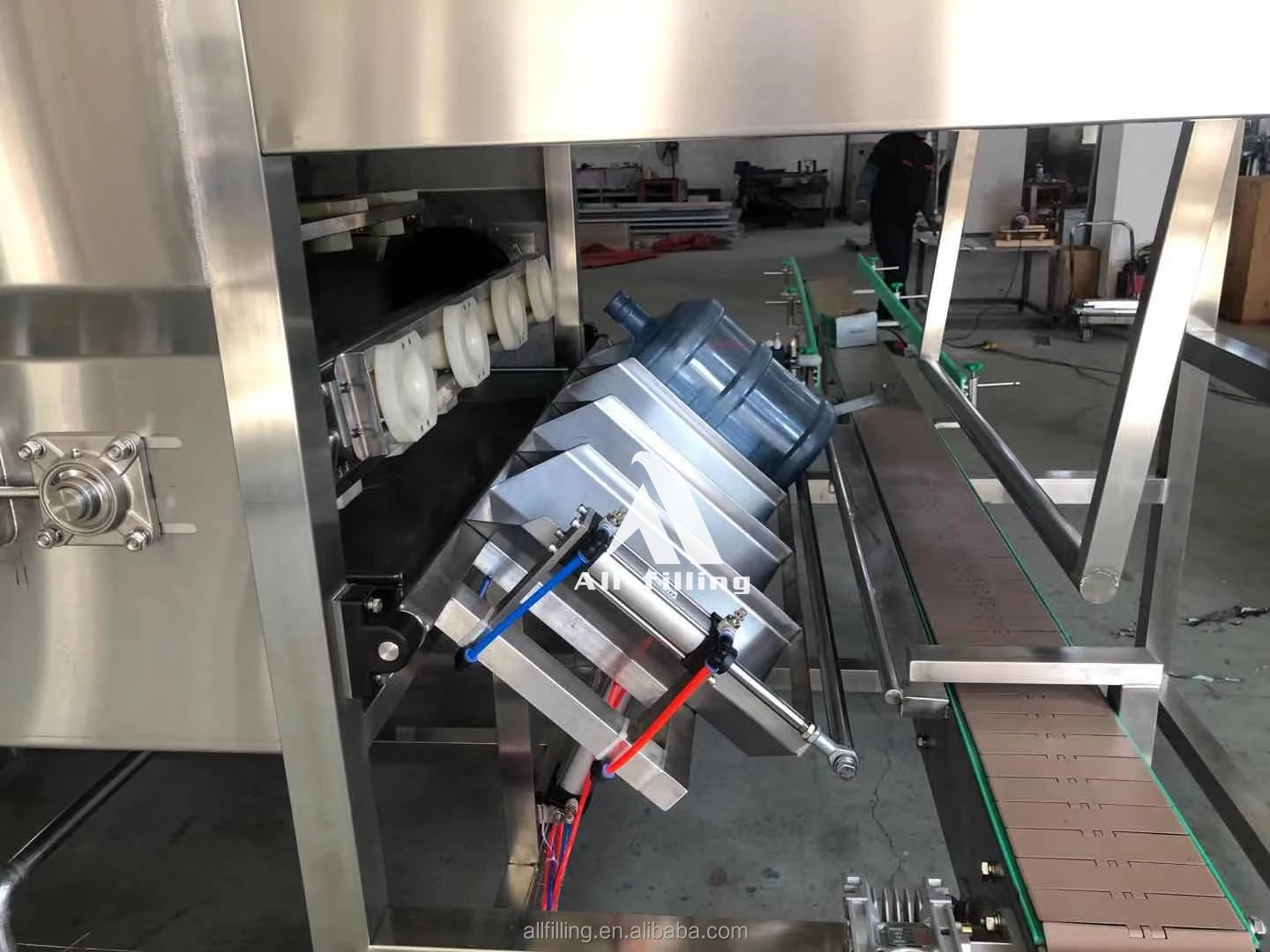 300BPH Automatic barreled 5 gallon bottle washing filling  capping machine