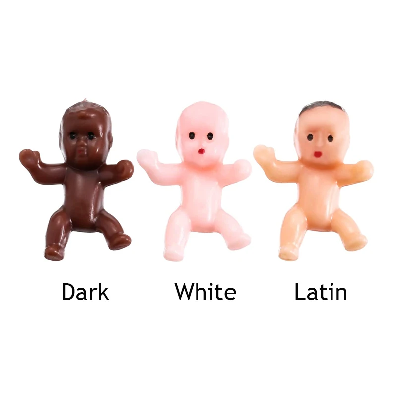 180 pcs Plastic Baby Mini Baby Shower, Ice Cube Baby Figurines