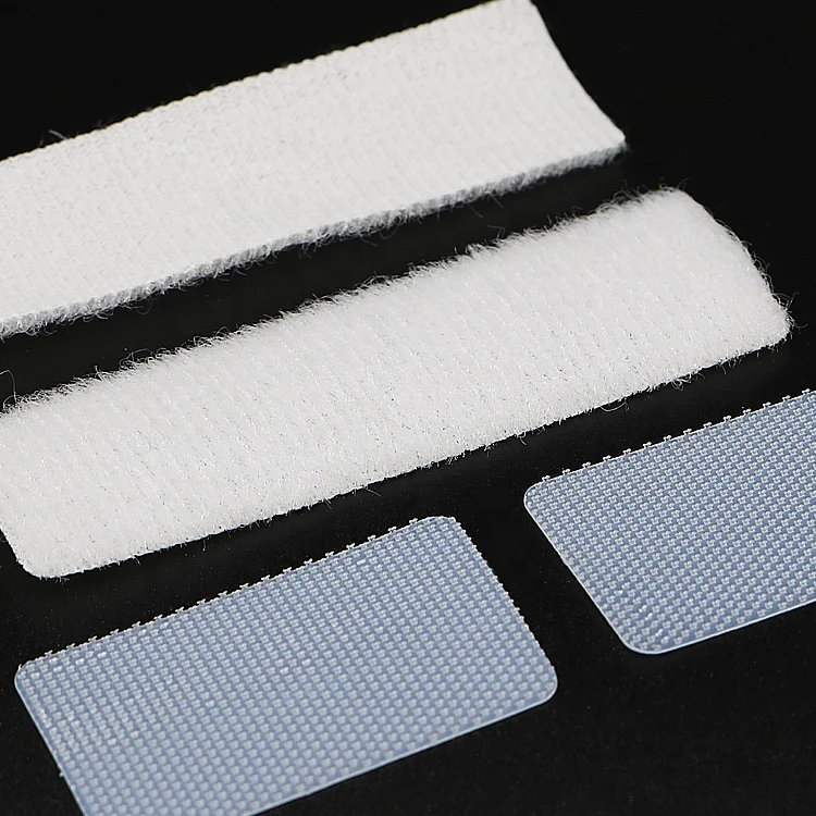 Used for Sofa White or Black Double Side Adjustable Reusable pp Plastic Injection Hook Loop Fastener Tape