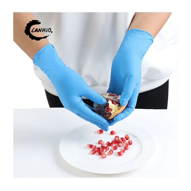 Food Grade Nitrile Gloves Cheap Disposable Nitrile Gloves Manufacture 4.8g for Vegetable Fruit Nitrile Gloves