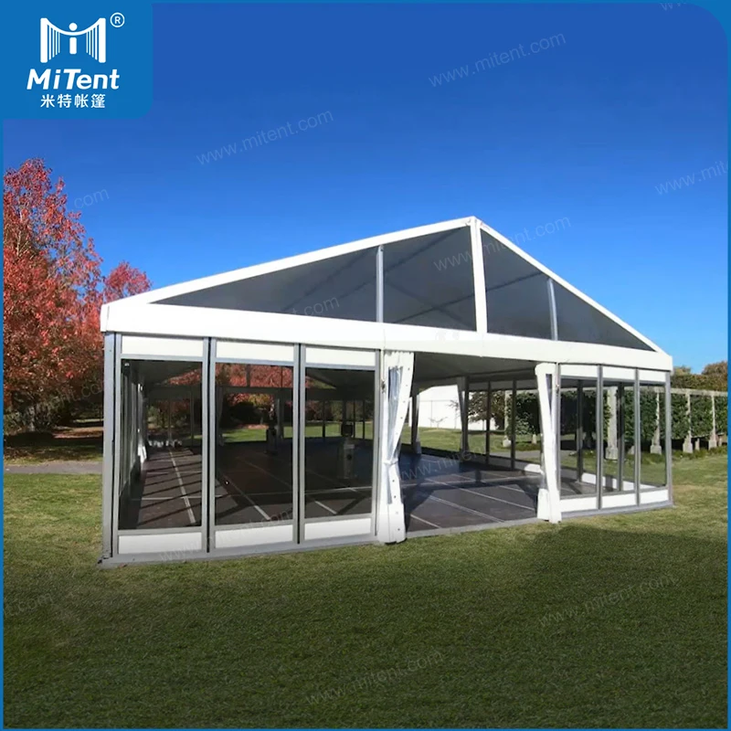 Clear Glass Outdoor House Family Backyard Marquee Party Tent 10x18m with Sturdy Frame