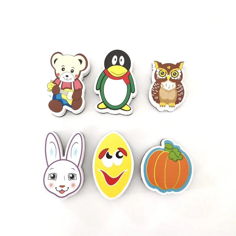 OEM customized  cute size  felt chalkboard eraser Christmas series colorful printing EVA whiteboard erasers