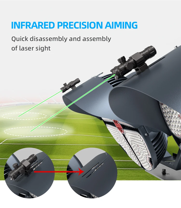 Black Aluminum Shell 800W 1000W Night Outdoor Light Flood Lamp LED White Stage Lights