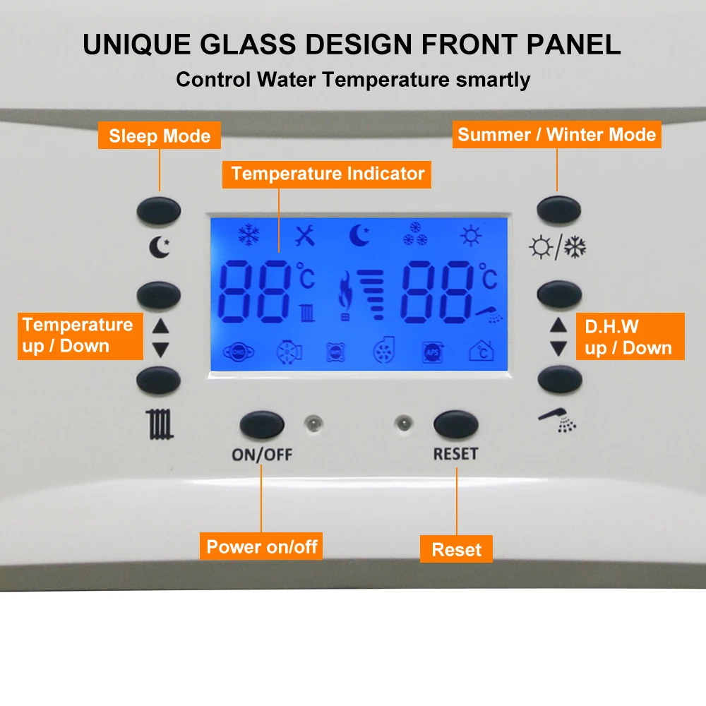 Natural Gas Wall mounted Gas boiler for Hot Water Room Heating Electric MINI Water Heater Gas Boiler 18 KW 24 KW 27 KW 35 KW