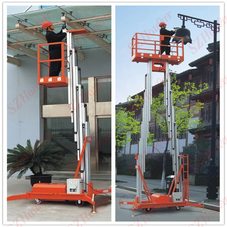 mast climbing work platform lift elevator aluminium alloy lift work platform aluminium work platform gwty12